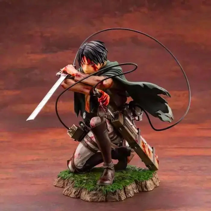 Figurine Livaï Ackerman – Attaque Des Titans – PVC 16 Cm, 300 G, Boîte Couleur – Collection Déco Bureau