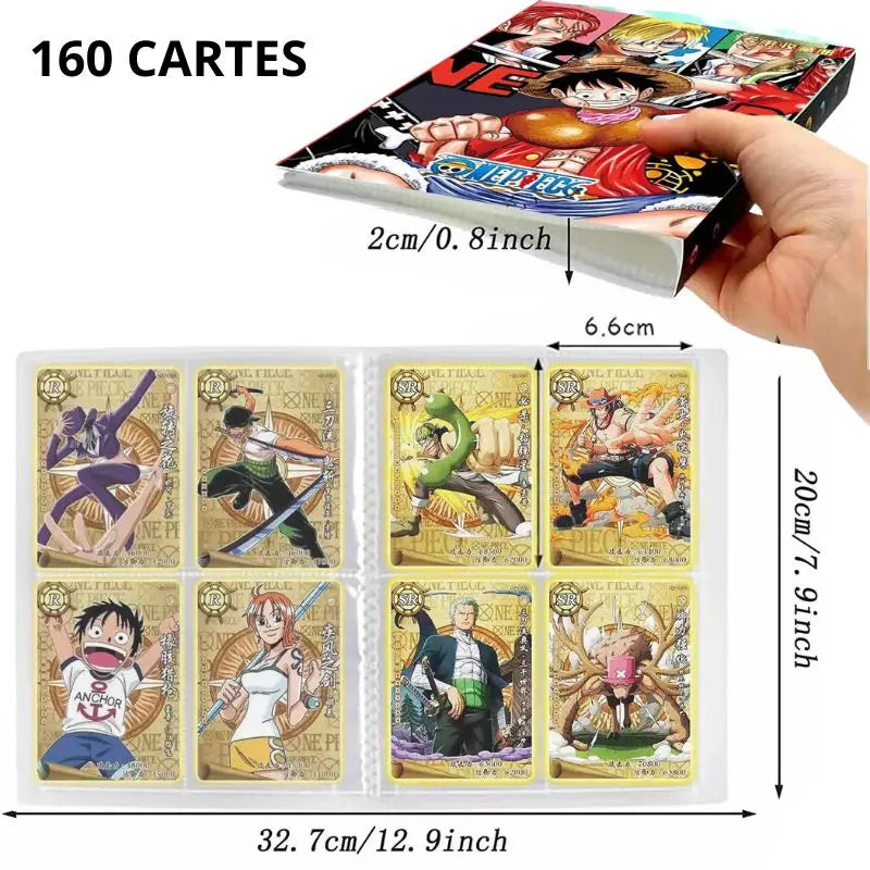 GIBOHOM Classeur Carte à Collectionner, Classeur Carte 900 Cartes, 50 Pages Deux Côtés Album Classeur pour Cartes, Classeur Carte One Piece avec Fermeture Éclair (Pourpre
