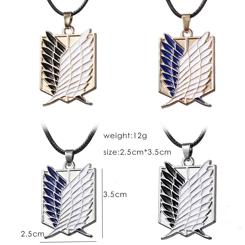 Collier Légion D'Exploration – L'Attaque Des Titans – Pendentif Alliage De Zinc 4,5x3 Cm – Cadeau Fan Anime