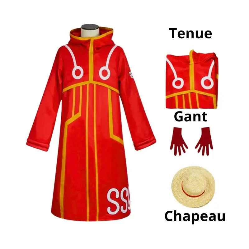 Perruque Monkey D. Luffy One Piece – Courte Noire Hérissée – Cosplay Parfait