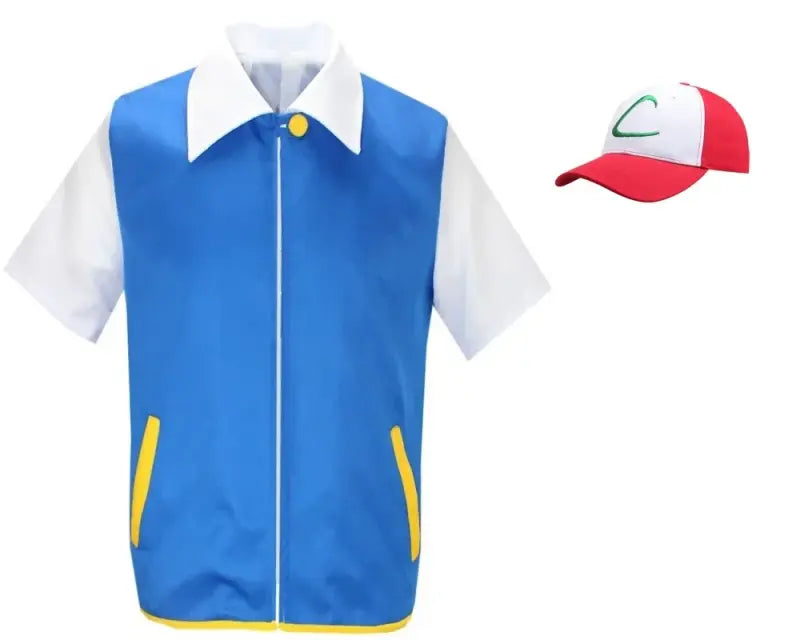 Casquette Pokemon Sacha Du Bourg Palette - Taille Adulte Unisexe, Rouge Brodée