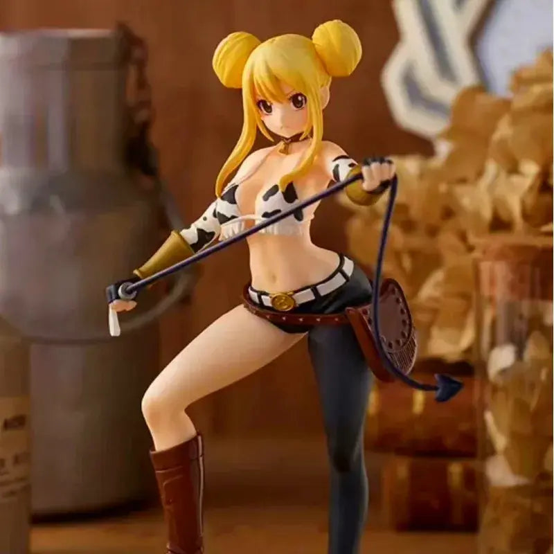 Fairy Tail Figurine Lucy Heartfilia Maillot de bain Style Figurine d'action 22 cm Jouet en PVC Modèle Statue à collectionner Décoration de bureau Cadeaux pour les fans d'Anime