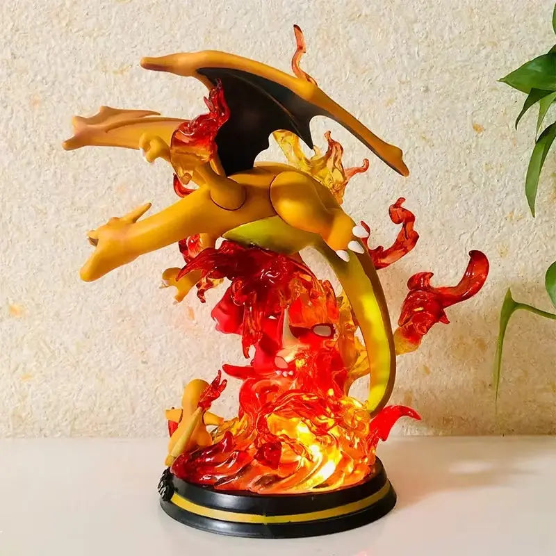 Pokemon - Salamèche & Dracaufeu - Diorama - Figurine 10cm
